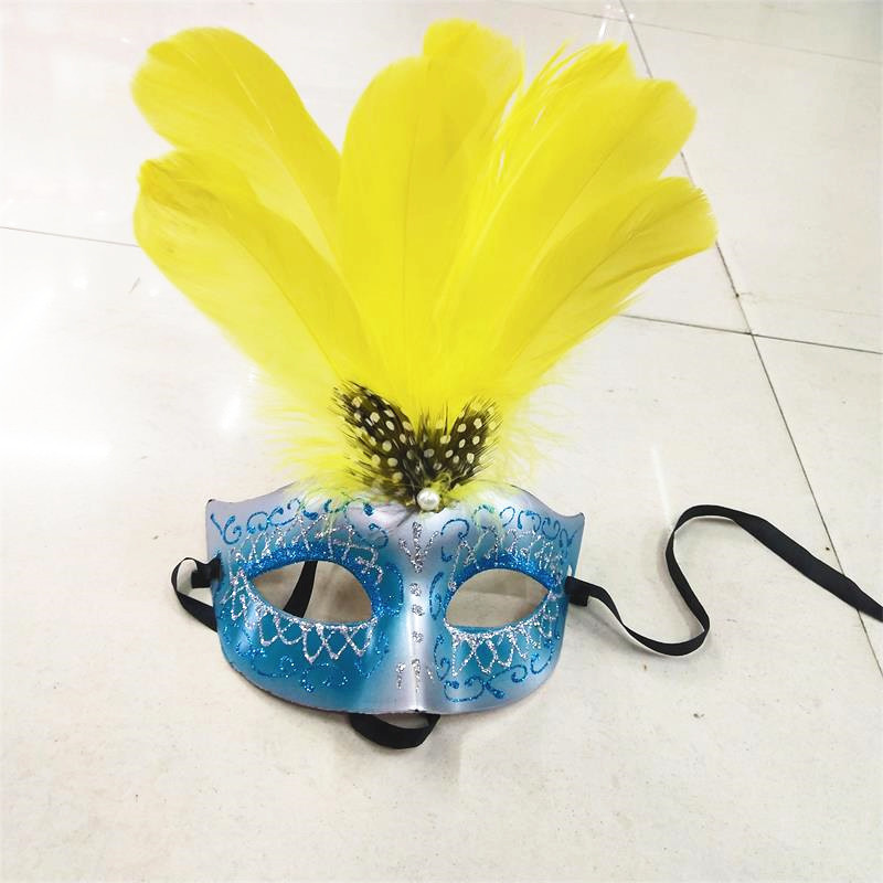 厂家批发 万圣节 羽毛面具 多款任你选 舞台演出配饰