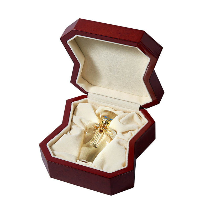 Customized diamond-shaped wooden box packaging box, crystal essential oil bottle, perfume bottle 3ml, custom-made Q-version perfume bottle logo manufacturer Item Picture