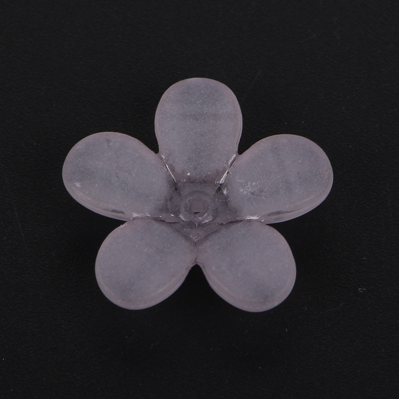 Factory direct sales of new frosted flower through-hole scattered beads material, sweet and fresh acrylic diy handcrafted undefined