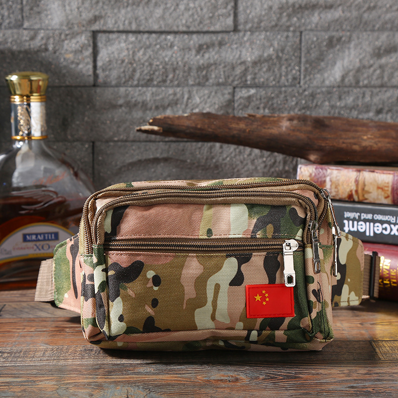 2019 New Outdoor Sports Camouflage Belt Men's And Women's Multi-Functional Large Capacity Wear-Resistant Wallet Nylon Cloth Cash Register Bag