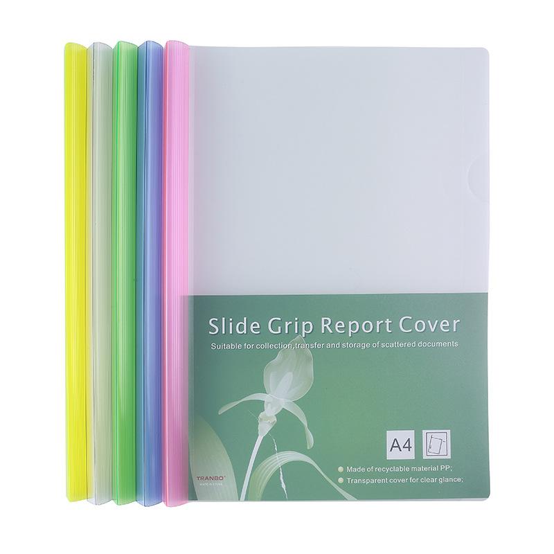 Customized transparent a4 folders for office use, 5 thickened a4 pull-out holders for pp folders, with LOGO printing added Specification image