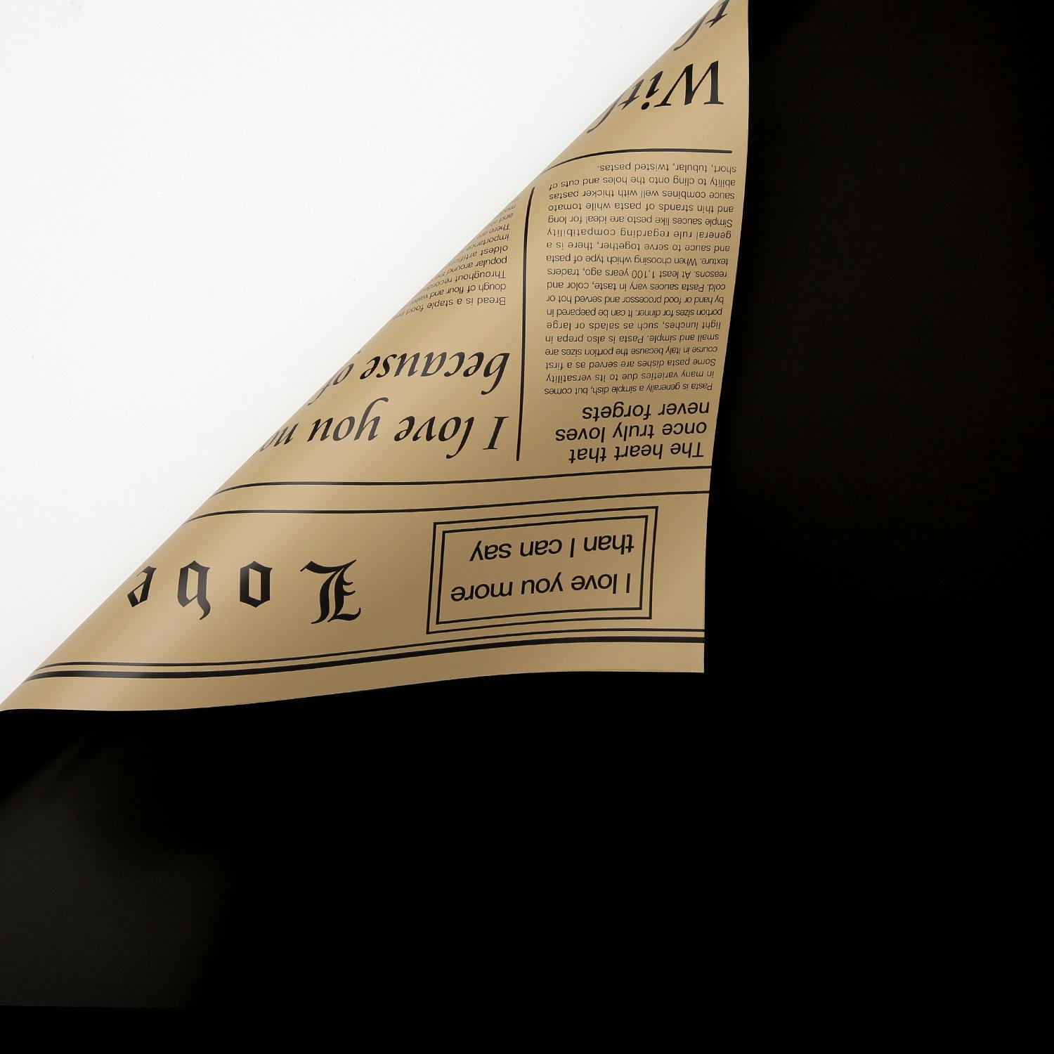 花衣裳花束包花纸塑料防水鲜花包装花艺材料双面双色英文欧雅纸童话详情图14