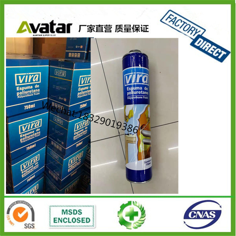 Source factory direct sales VIRA PU-FOAM foaming agent Foam caulk door and window sealing caulk agent foam glue foam glue