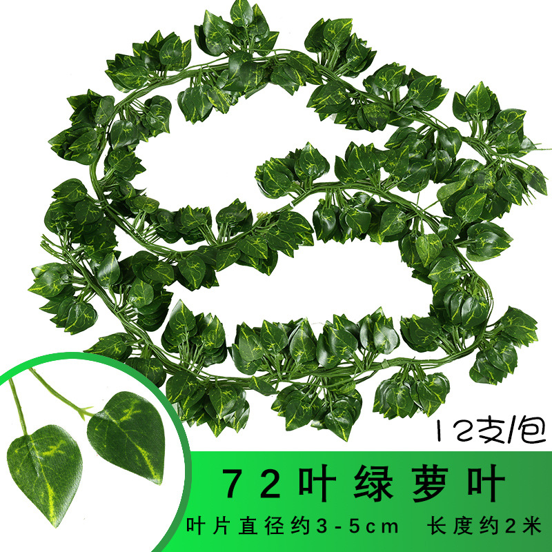 Artificial grapevine leaves, evergreen vines, artificial plants, pipe ceiling decoration, green plants, climbing ivy, vine leaves undefined