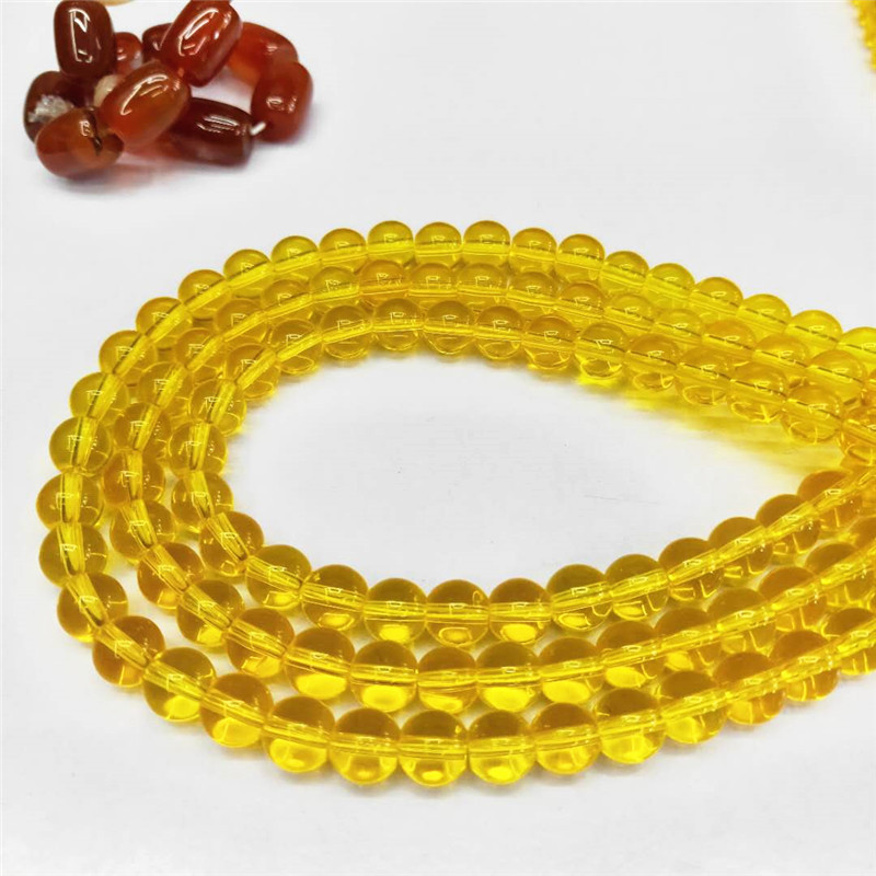 Wholesale of special crystal jewelry, golden crystal glass loose beads, DIY round bead jewelry, bead matching factory direct sales undefined