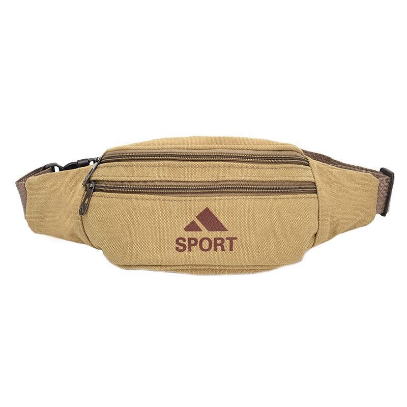 Manufacturers Wholesale Multi-Functional Outdoor Sports Close-Fitting Men's And Women's Canvas Fanny Pack Running Cycling Wear-Resistant Purse Item Picture
