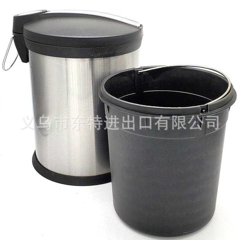 Factory direct sales of stainless steel trash cans, indoor paper baskets, foot-operated trash cans, frosted 430 classified trash cans Application Scenario