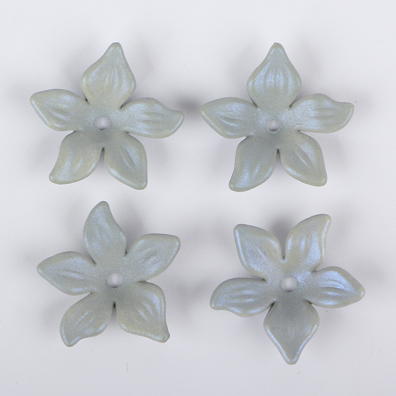 Factory direct sales of acrylic mid-hole frosted five-petal flower handcrafted headwear, bride headwear, ancient-style hairpin accessories undefined
