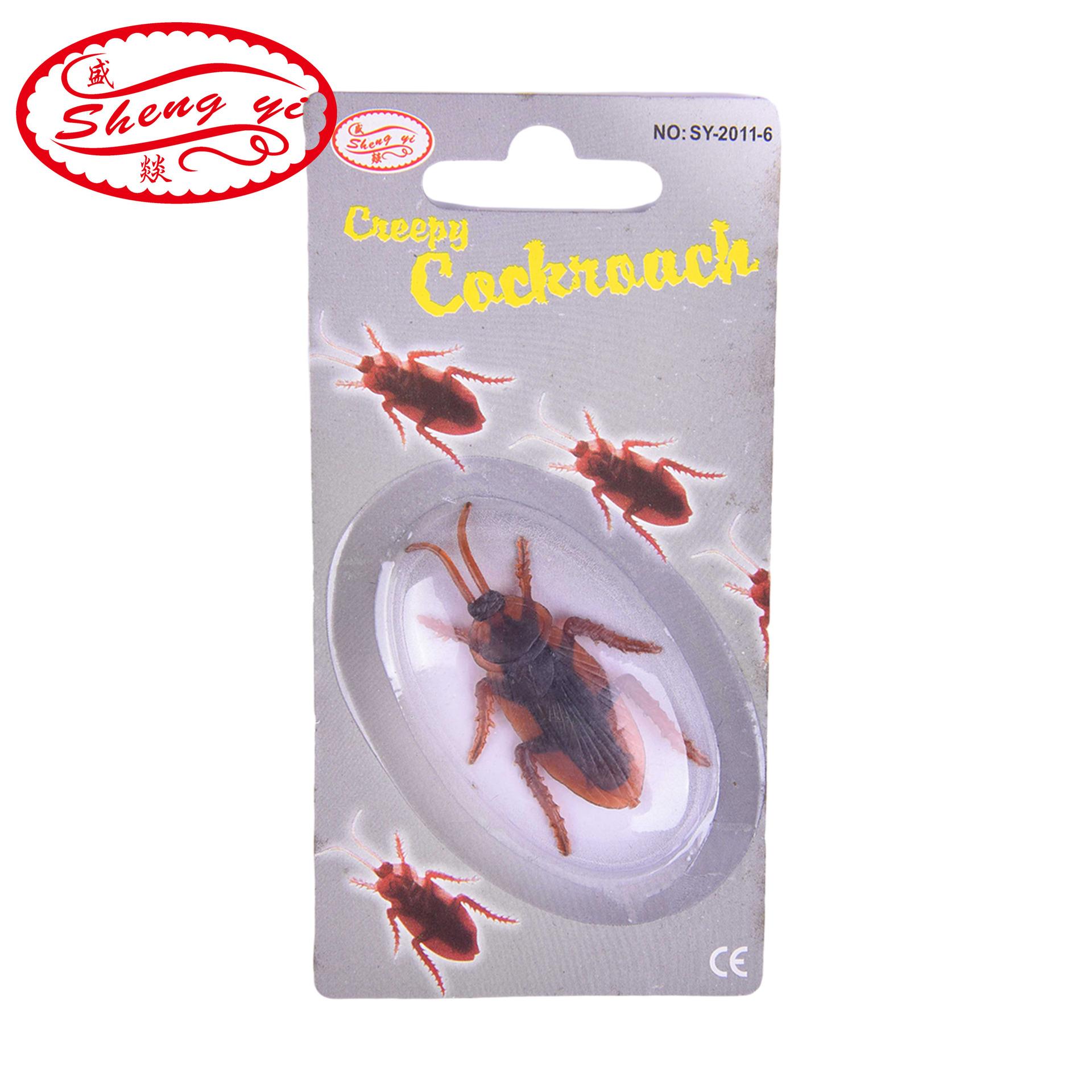 Cross-border prank and prank simulation insect toys, novel and unique prank night light maggot cockroach toys details Picture