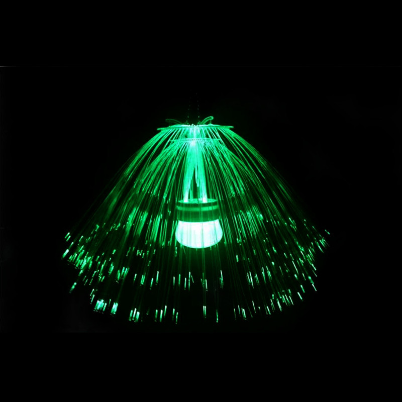 Cross-border supply LED optical fiber jellyfish light, double-layer seven-color gradient outdoor tree hanging decorative shaped light, Internet celebrity ins50cm220v round plug Specification image