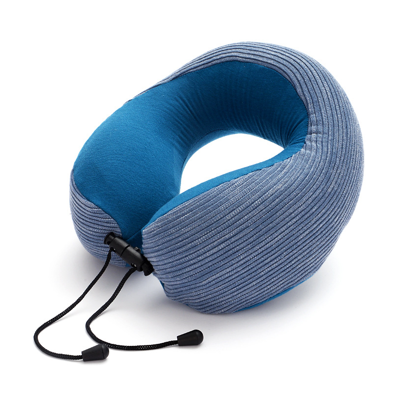 U-Shaped Pillow Processing Custom Manufacturers New Slow Rebound Striped Memory Cotton Neck Pillow Travel Fashion Pillow undefined