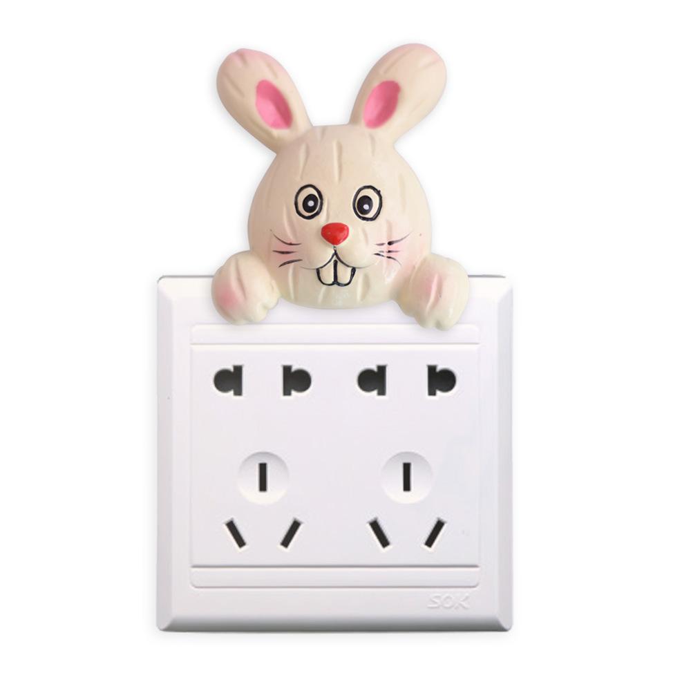 10-yuan wholesale of street stall goods, three-dimensional small animal switch stickers, cartoon creative wall stickers, bedroom wall socket decoration covers Item Picture
