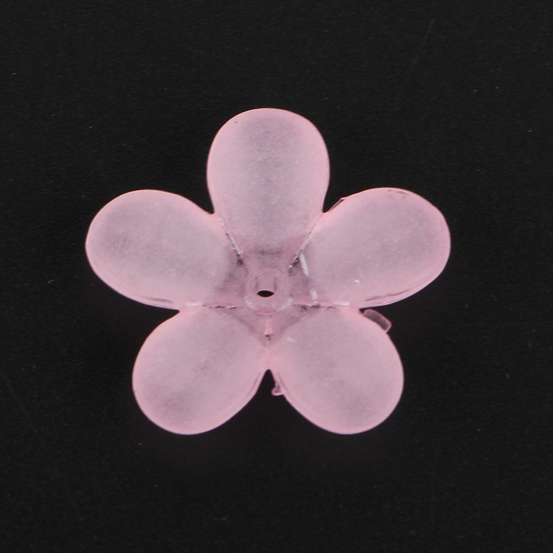 Factory direct sales of new frosted flower through-hole scattered beads material, sweet and fresh acrylic diy handcrafted undefined