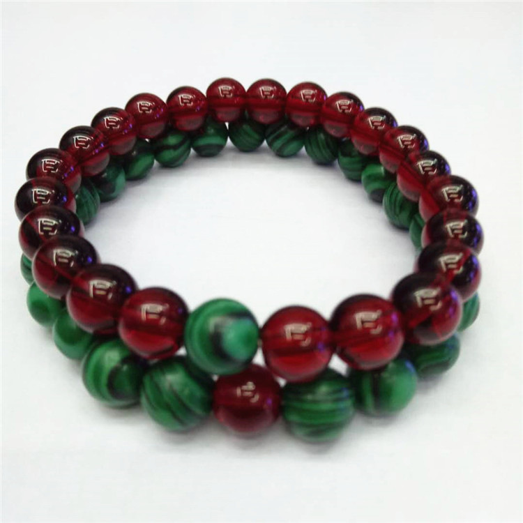 Trendy new malachite garnet bracelet couple bracelet set DIY natural stone combination bracelet wholesale details Picture