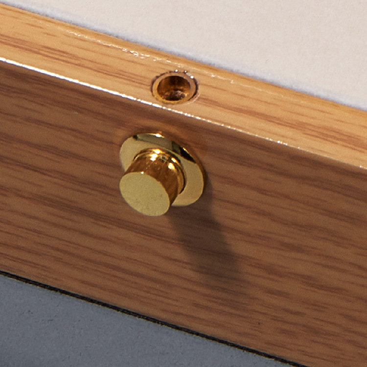 Sea cucumber and bird's nest wooden box for cosmetics, flip cover, European and American retro jewelry wooden box packaging box, flip cover processing and customization Specification image