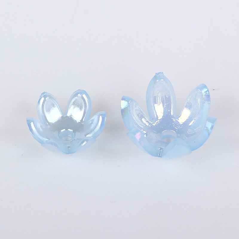 Direct sales from the manufacturer of medium-sized and small-sized acrylic six-prong flower-shaped beads, diy handcrafted beads, and glossy flower support beads undefined