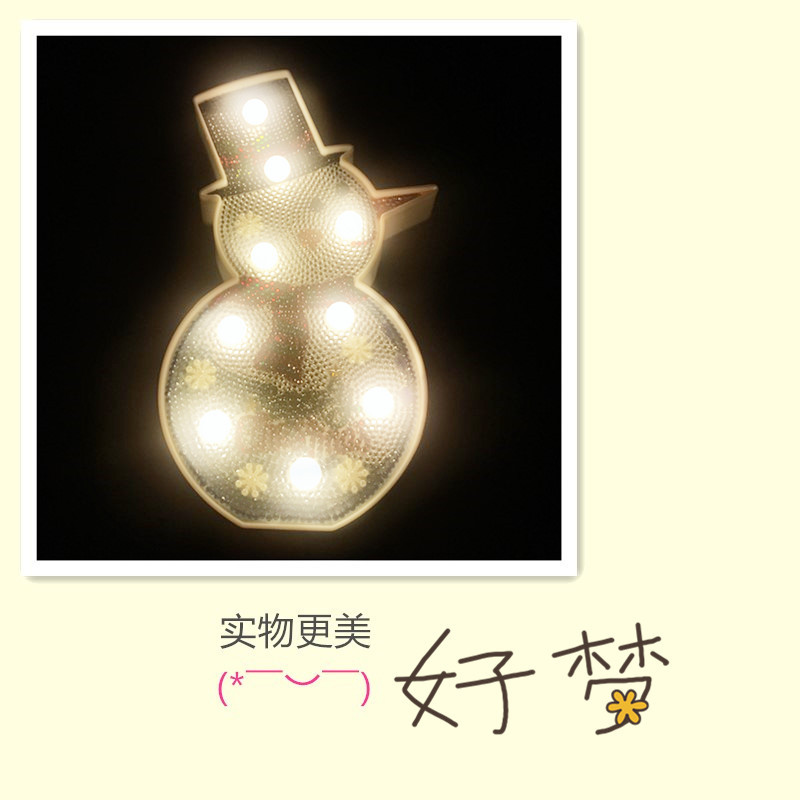 跨境货源insDIY钻石画LED灯 圣诞节小夜灯贴钻创意少女心装饰房间细节图