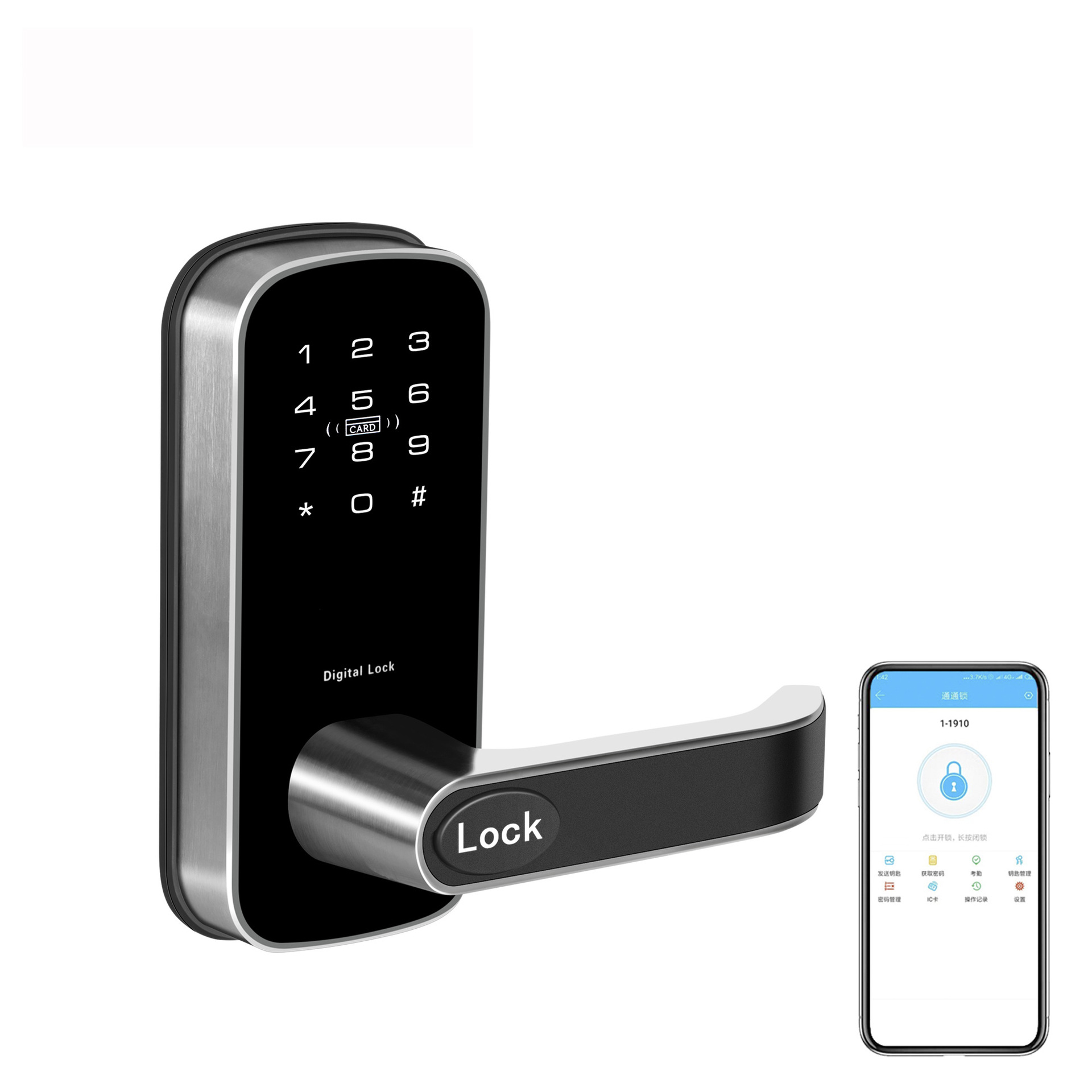 DSB918 Bluetooth Smart Door Lock, single-tongue Bluetooth smart door lock, cross-border exclusive smart door lock manufacturer details Picture