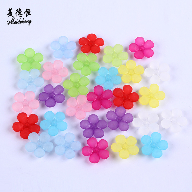 Ancient-style palace flower bridal hair accessories, hairpins, DIY accessories, acrylic frosted flower jelly, white plum blossom beads