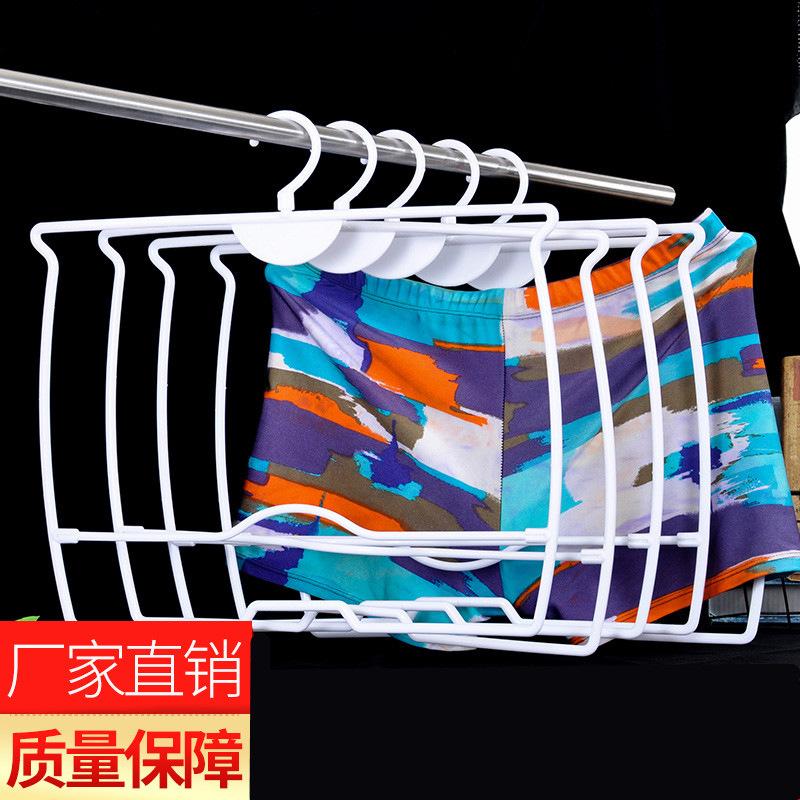 厂家批发塑料男泳裤架男士短裤架 游泳裤架裤挂 白色泳裤撑子塑料