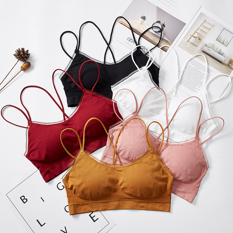 2020 new cross-shaped beauty back halter bra, sexy strapless anti-glare underwear, no steel ring fishwire sports bra Application Scenario