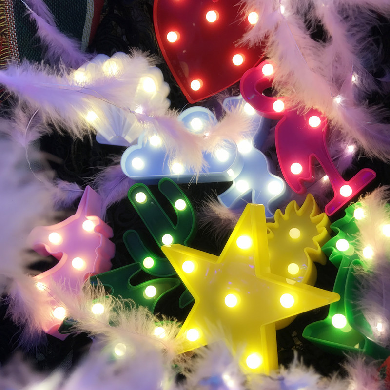 Cross-border foreign trade LED mini modeling lights ins wind decoration room bedroom girl heart decoration small night light small table lamp thumbnail