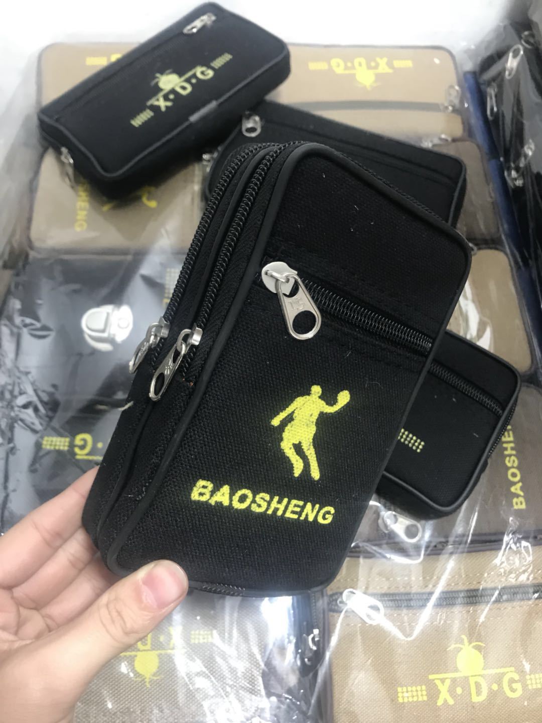 厂家批发男士多功能手机腰包 穿皮带帆布零钱钥匙包横款休闲耐磨详情图7