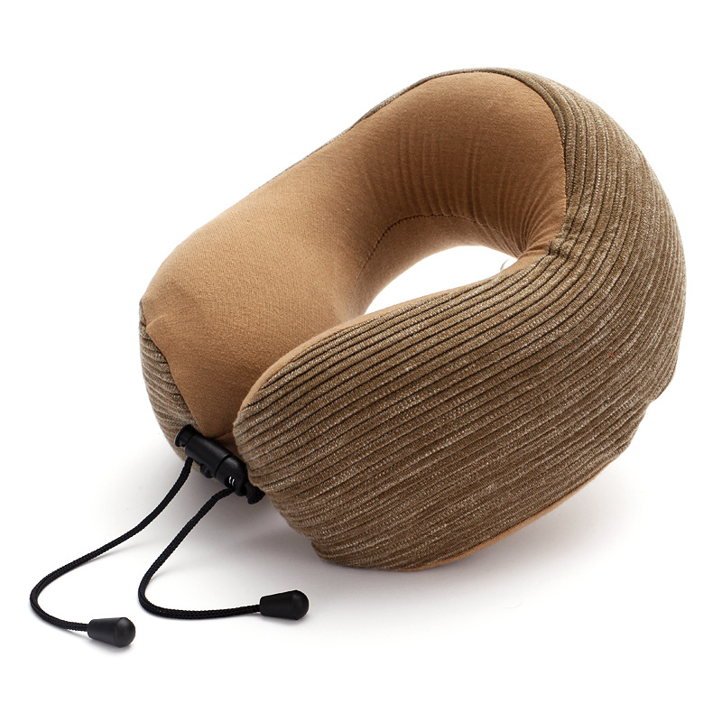 U-Shaped Pillow Processing Custom Manufacturers New Slow Rebound Striped Memory Cotton Neck Pillow Travel Fashion Pillow undefined