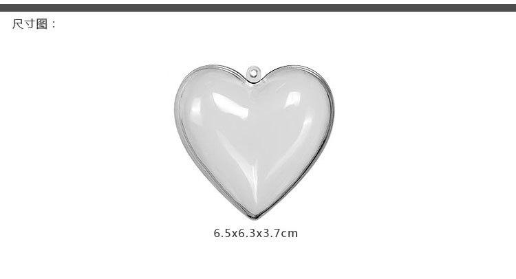 A large quantity of heart-shaped transparent Christmas balls, PS plastic balls, scene decoration, macaron plastic balls, high-quality plastic balls in stock Item Picture