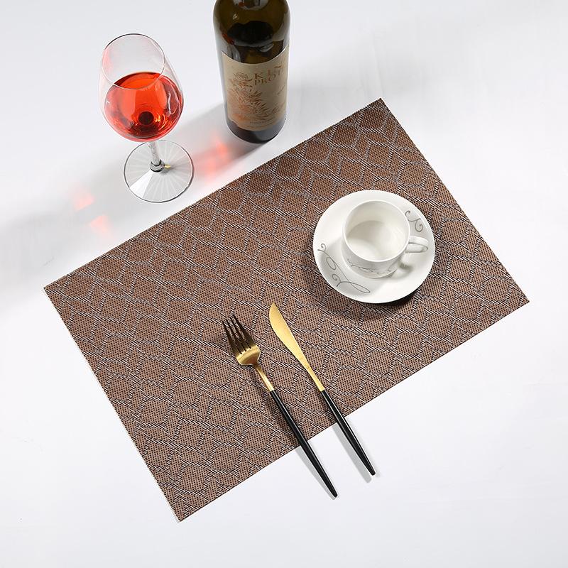 厂家直销特斯林西餐垫 酒店防滑隔热餐桌垫欧式方形PVC西餐垫批发详情图7