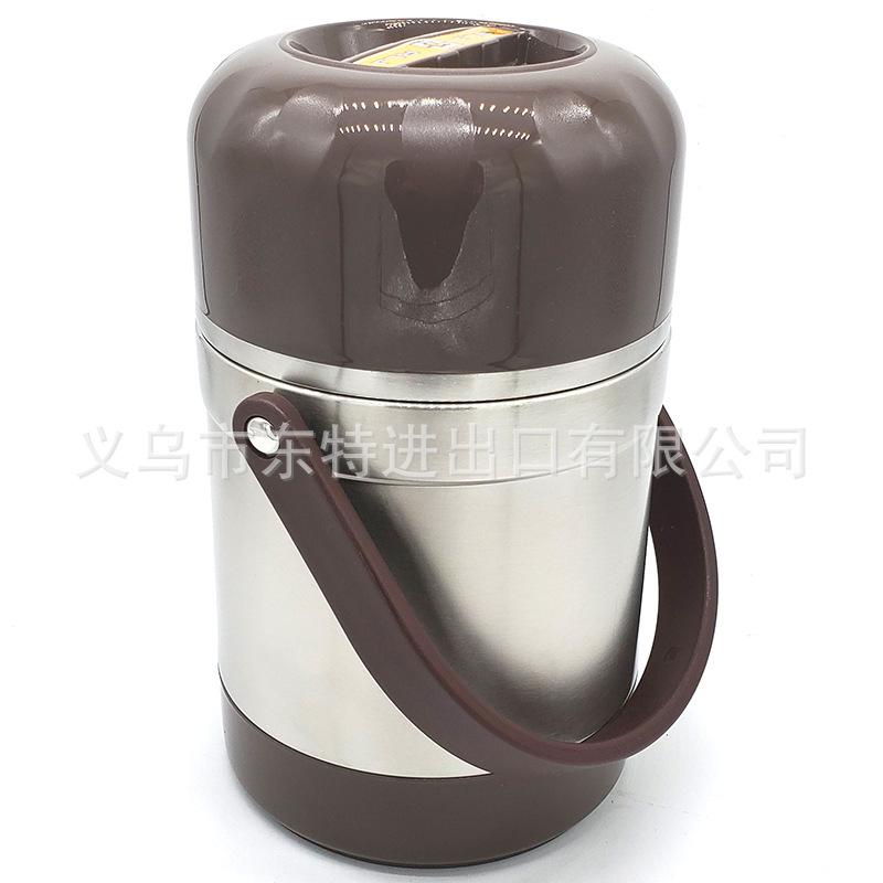 Factory direct sales of stainless steel thermos pot 304 multi-layer sealed lifting pot vacuum anti-overflow lunch box lunch box details Picture