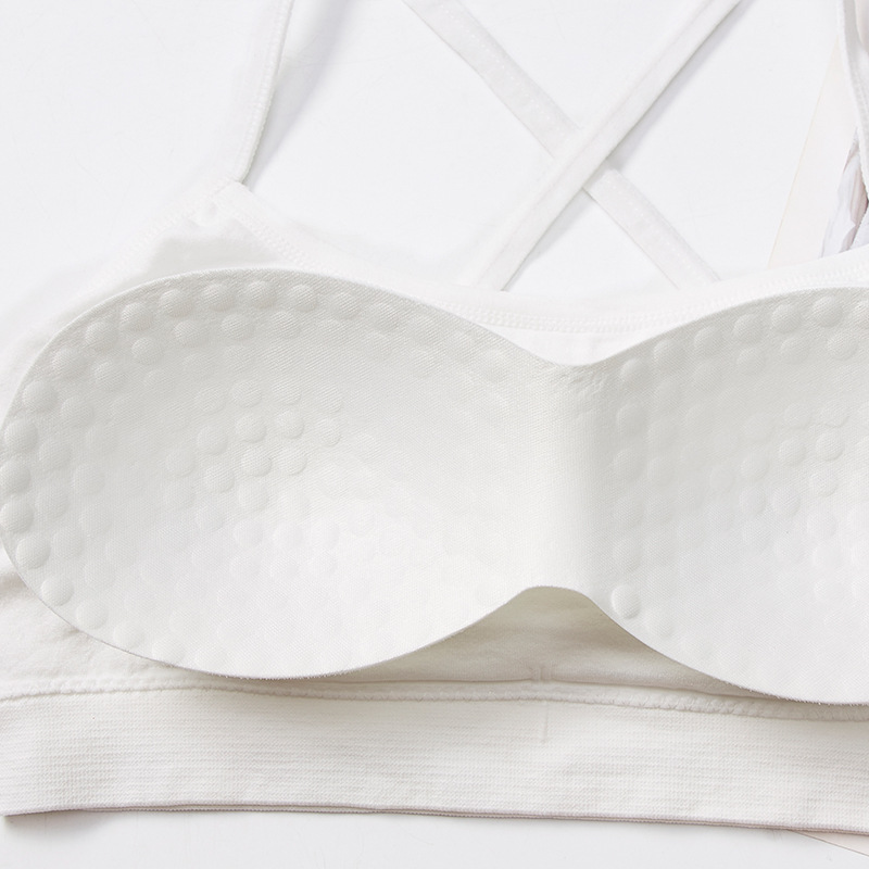 Single-cross beauty back, seamless halter vest, detachable massage chest pad, women's underwear, anti-glare chest wrap details Picture