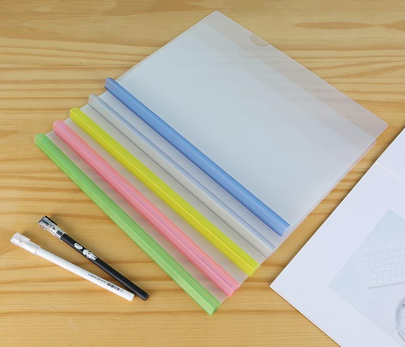 Customized transparent a4 folders for office use, 5 thickened a4 pull-out holders for pp folders, with LOGO printing added details Picture