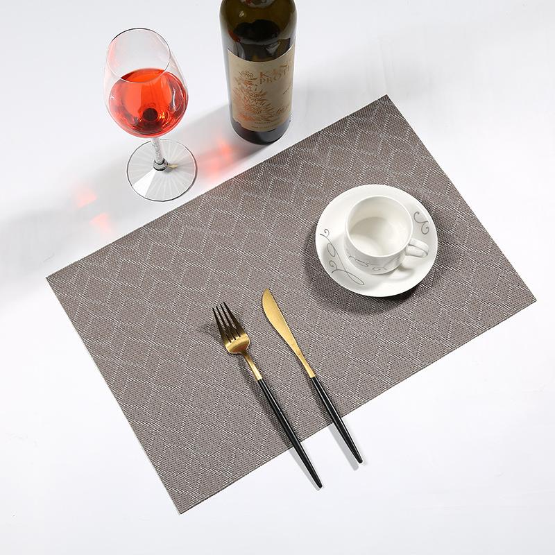 厂家直销特斯林西餐垫 酒店防滑隔热餐桌垫欧式方形PVC西餐垫批发细节图