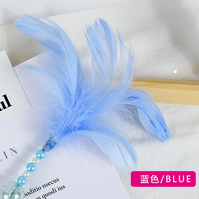 New interactive cat toy bead string feather with bell cat toy tease cat stick cat supplies a hair undefined