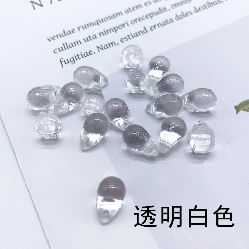Two diy DIY hair accessories, hairpins and headwear beads with a hanging hole, featuring the same colorful transparent water drop beads as the popular ones undefined