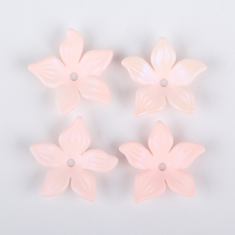 Factory direct sales of acrylic mid-hole frosted five-petal flower handcrafted headwear, bride headwear, ancient-style hairpin accessories undefined