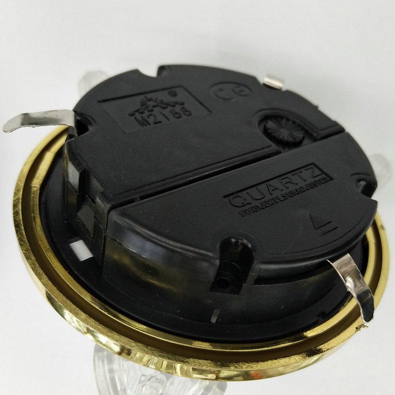 厂家供应70mm指针式工艺表头 嵌入式石英钟胆 圆形嵌入式钟胆白底实物图