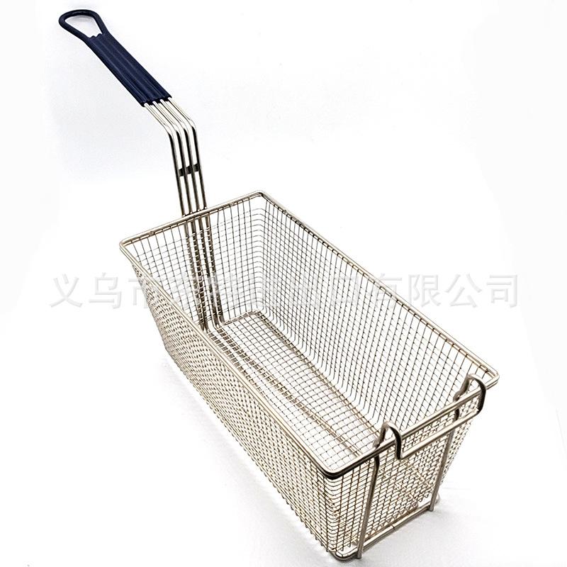 Factory direct sales of stainless steel mesh fried baskets, American fast food French fries and fried chicken baskets, large-capacity oil-draining baskets Application Scenario