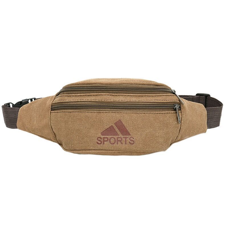 Manufacturers Wholesale Multi-Functional Outdoor Sports Close-Fitting Men's And Women's Canvas Fanny Pack Running Cycling Wear-Resistant Purse undefined
