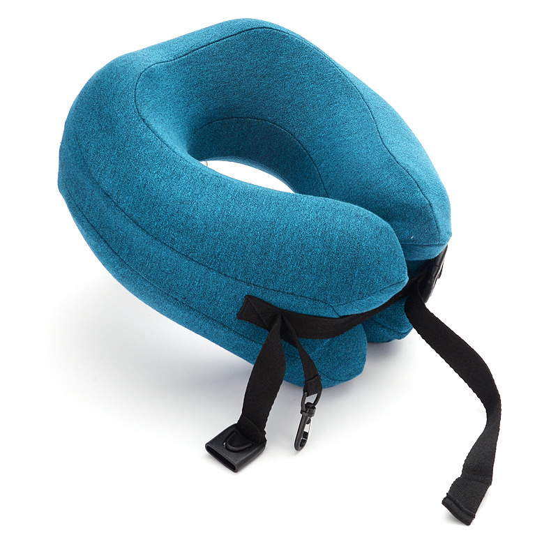 New Custom Buckle Slow Rebound Storage Memory Cotton Travel Pillow Portable U-Shaped Pillow Neck Pillow Nap Pillow details Picture