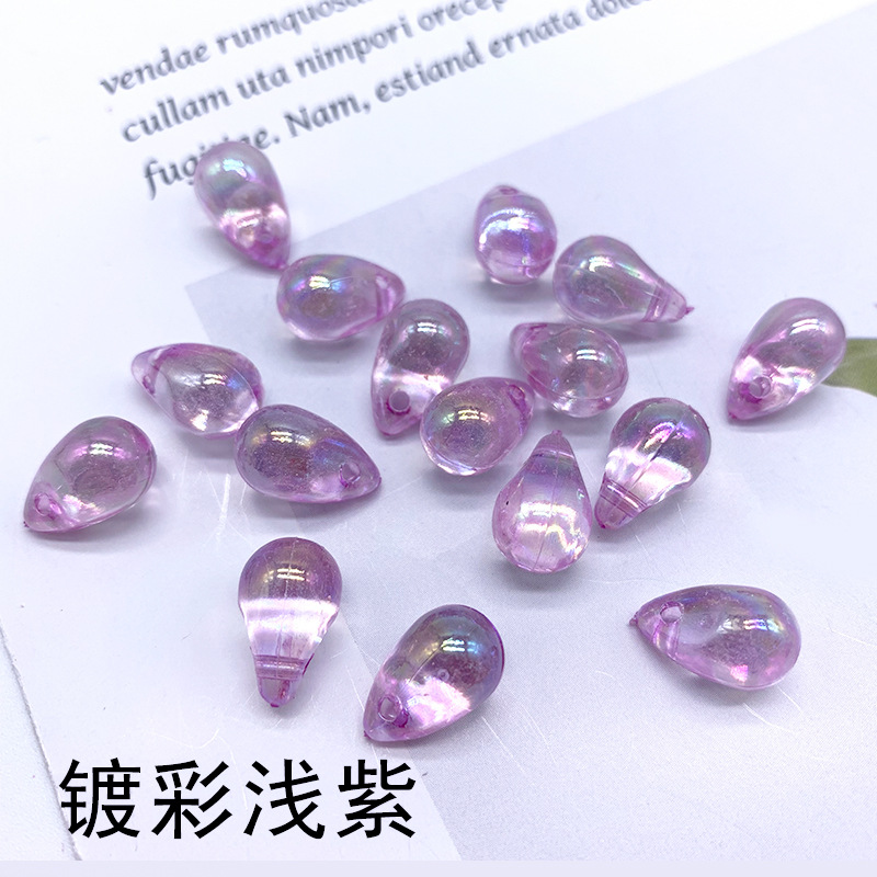 Two diy DIY hair accessories, hairpins and headwear beads with a hanging hole, featuring the same colorful transparent water drop beads as the popular ones undefined