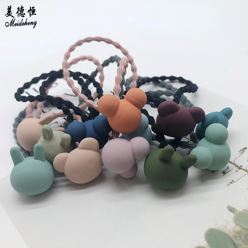 网红同款米奇兔子小熊珠单孔diy头饰珠 亚克力儿童详情2