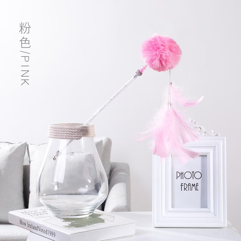 The new handmade plush ball bell Fairy cat ticker stick can be detachable a dual-purpose cat ticker and a hair replacement undefined