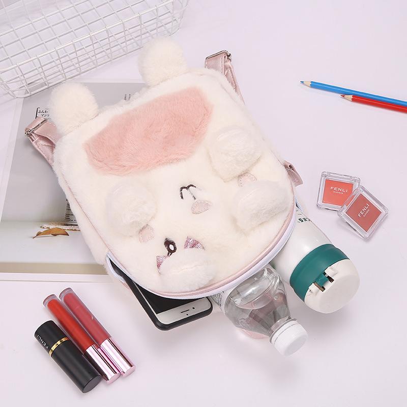 New plush and cute little bear cartoon bow backpack for children, adorable snack backpack for babies undefined