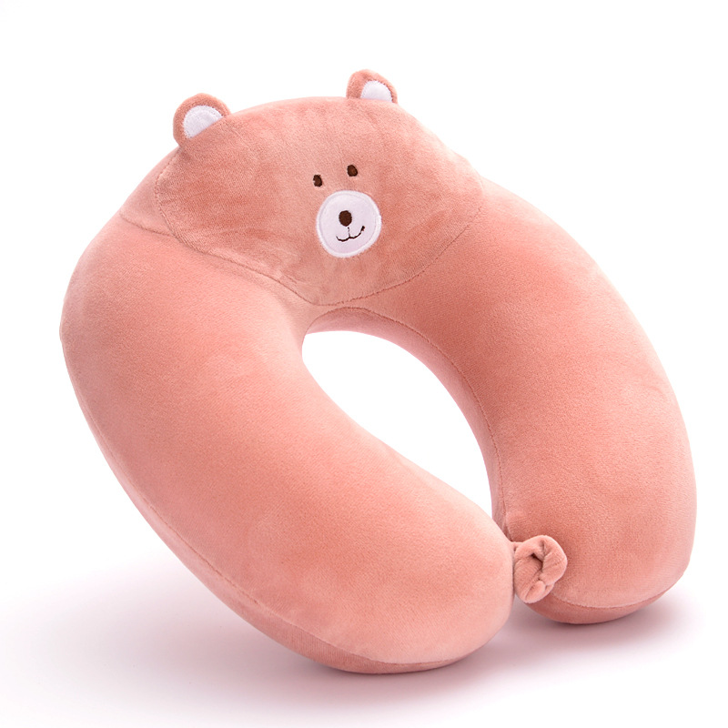 Custom Cartoon Bear U-Shaped Pillow Memory Cotton Comfortable Nap Pillow Slow Rebound Neck Support Travel Portable Neck Pillow Manufacturers Item Picture