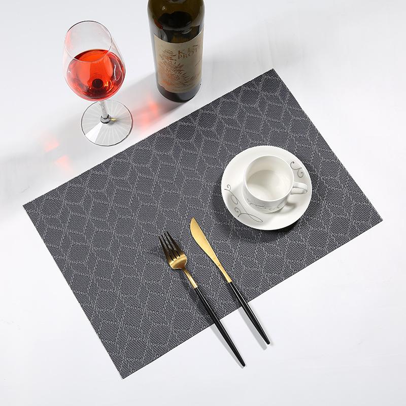 厂家直销特斯林西餐垫 酒店防滑隔热餐桌垫欧式方形PVC西餐垫批发详情图9