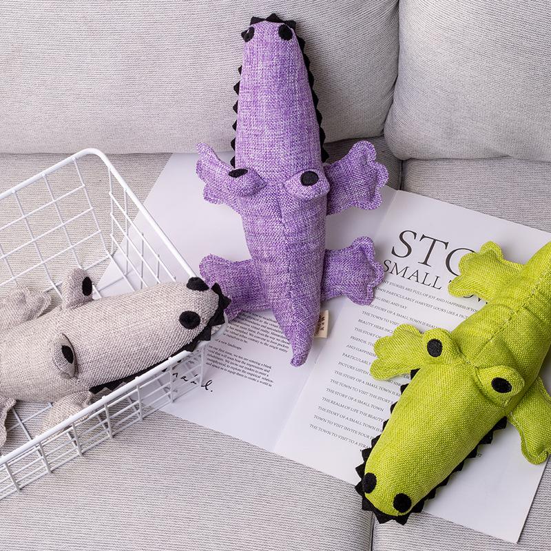 Factory direct sales bite resistant pet toy cotton cloth with sound crocodile dog decompression tool a hair Application Scenario