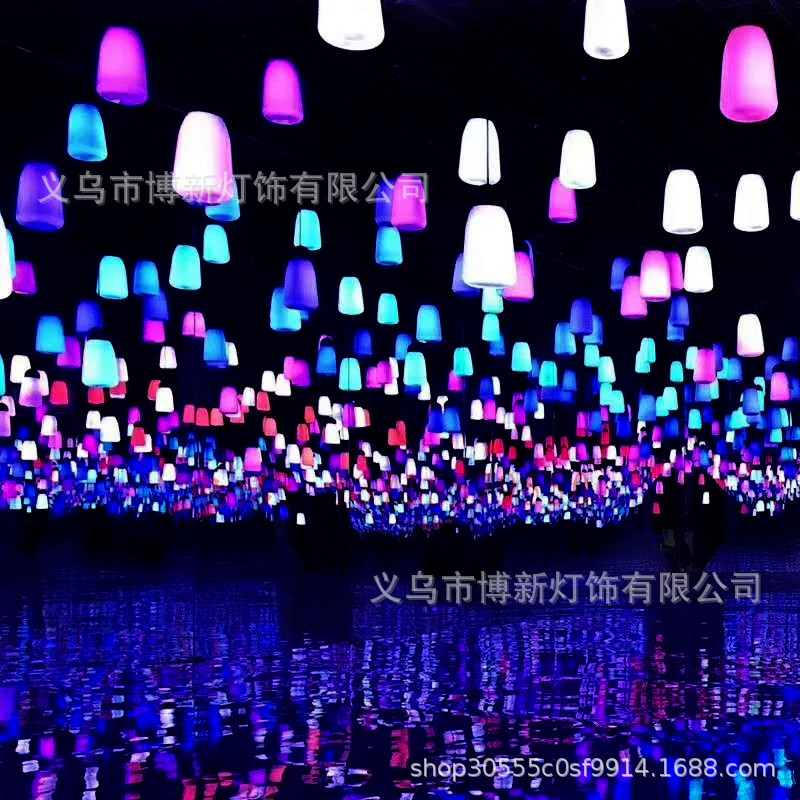Cross-border supply breathing lights, landscape lights, LED seven-color color-changing waterproof decorative items, simple forest style Specification image