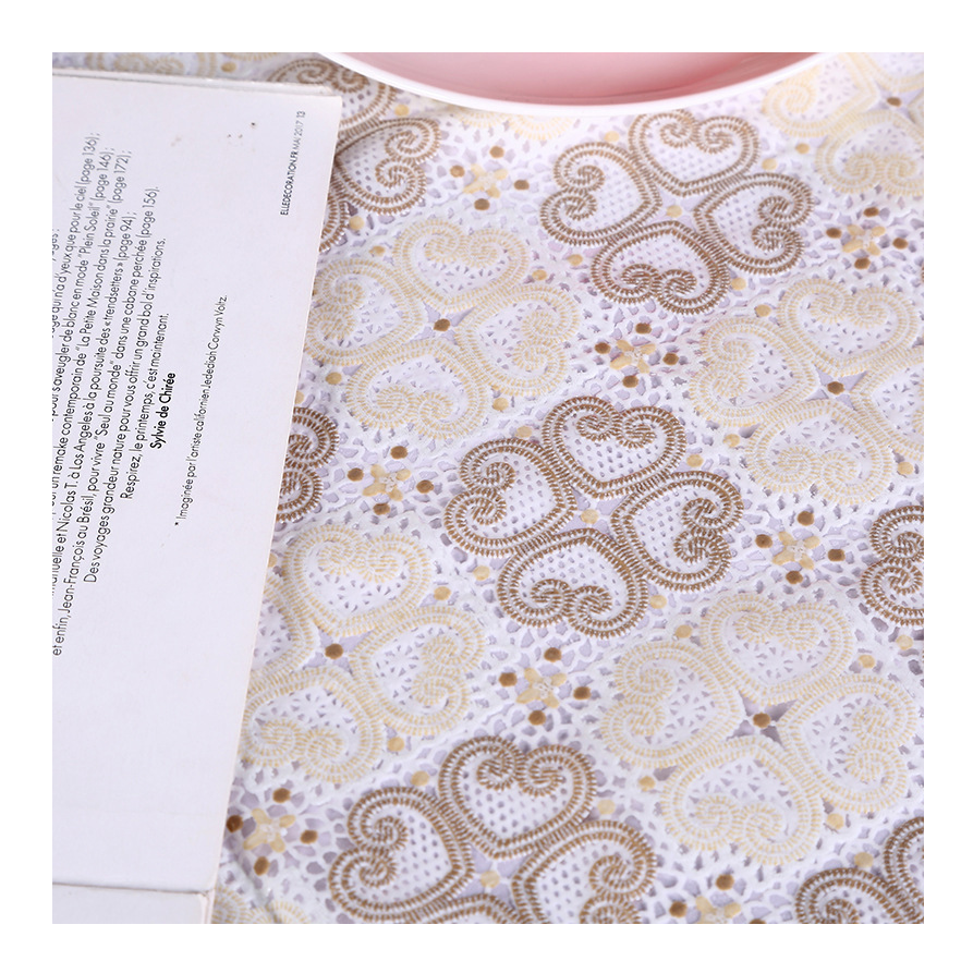 PVC lace waterproof, oil-proof, no-wash table cloth hotel household modern, simple and easy to take care of fashion restaurant table cloth Item Picture